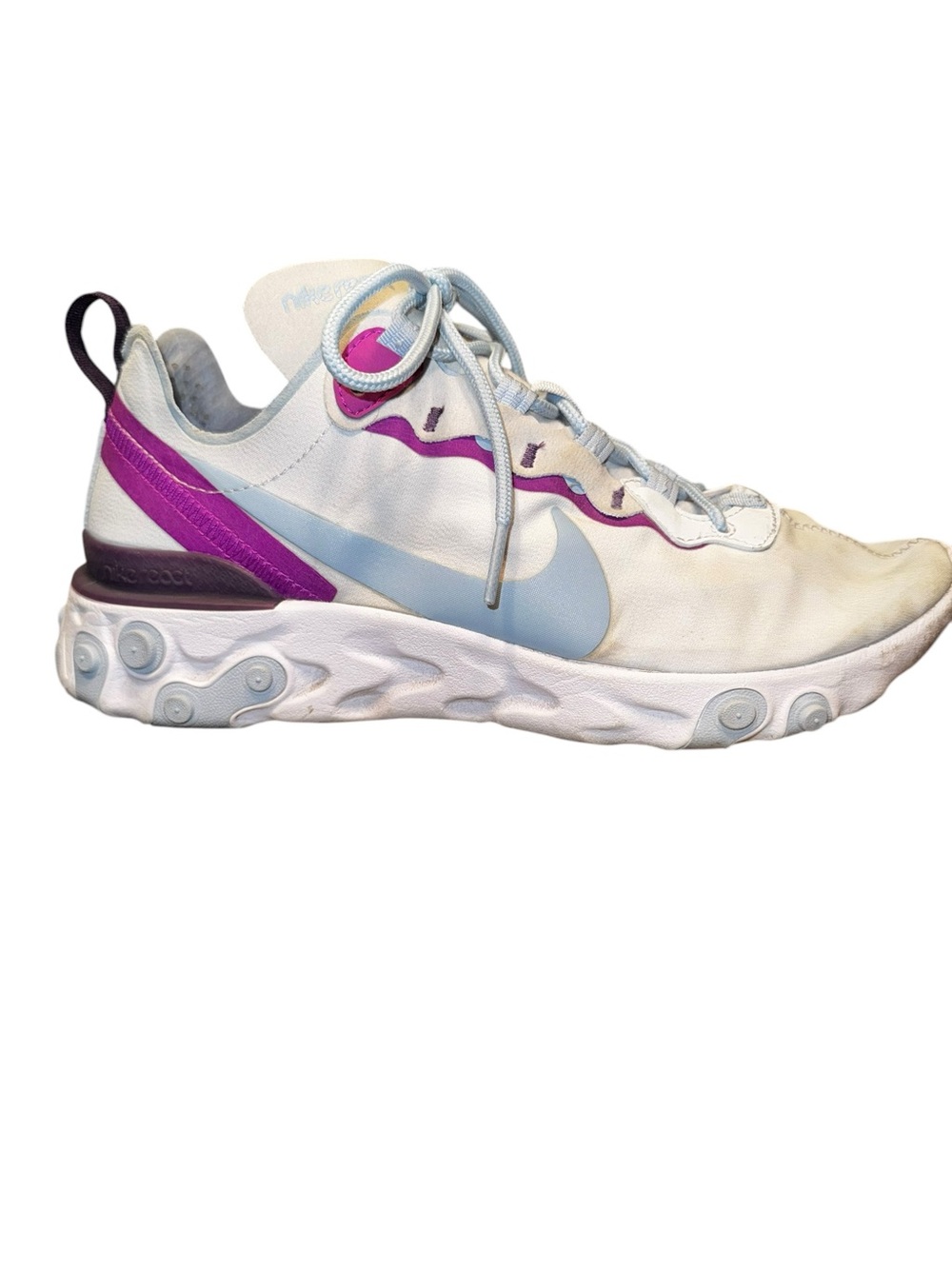Nike React Element 55 Psychic Blue 2019 Women's Running Shoes Size 9 BQ2728-008